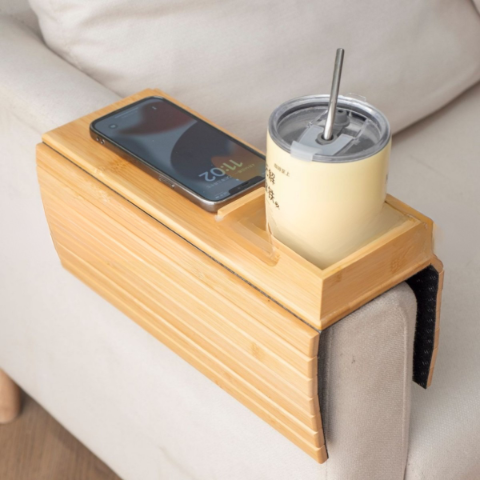 竹製折りたたみソファトレイ